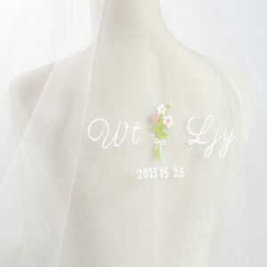 Custom Embroidered Wedding Veil
